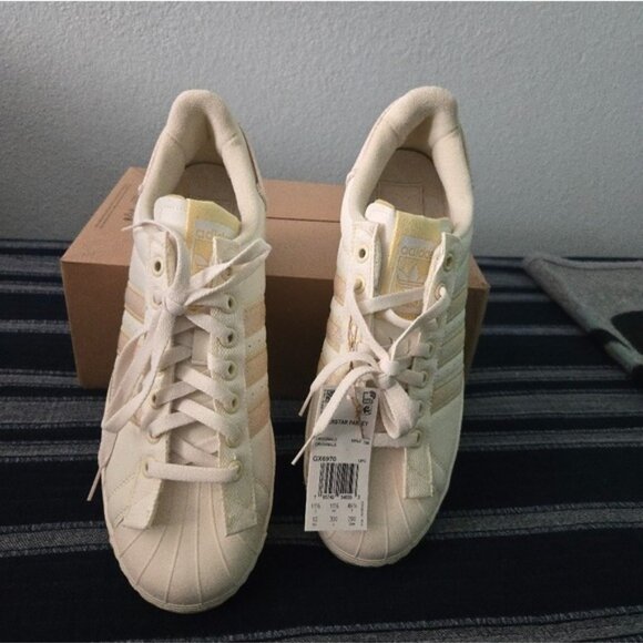 Adidas Shelltoe Boost Men 11 Superstar Parley Cream Off White Gf 112025 - Picture 5 of 11